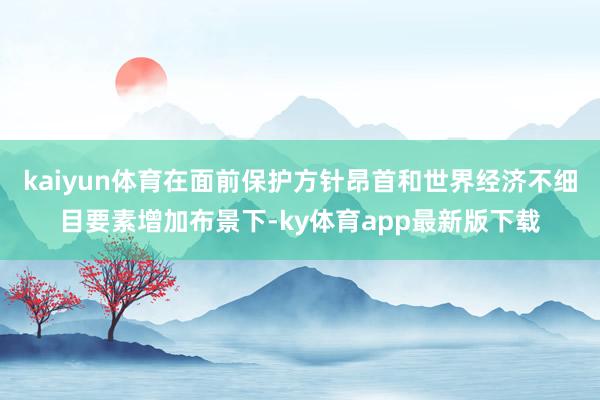kaiyun體育在面前保護(hù)方針昂首和世界經(jīng)濟(jì)不細(xì)目要素增加布景下-ky體育app最新版下載