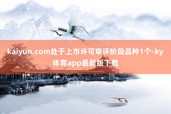 kaiyun.com處于上市許可審評階段品種1個-ky體育app最新版下載