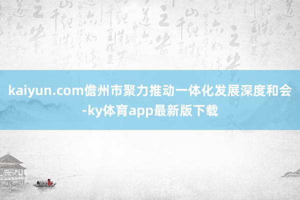 kaiyun.com儋州市聚力推動一體化發展深度和會-ky體育app最新版下載