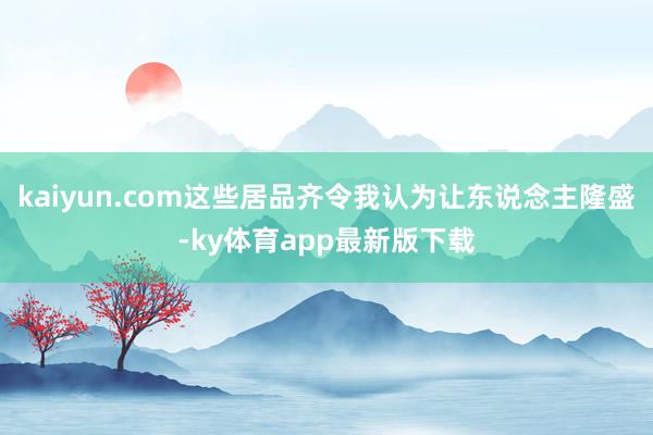 kaiyun.com這些居品齊令我認為讓東說念主隆盛-ky體育app最新版下載
